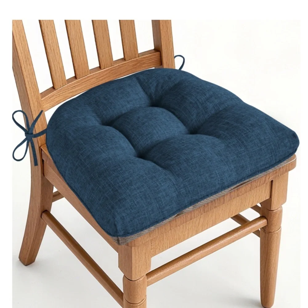 Deep Blue Tufted Seat Cushion with grip